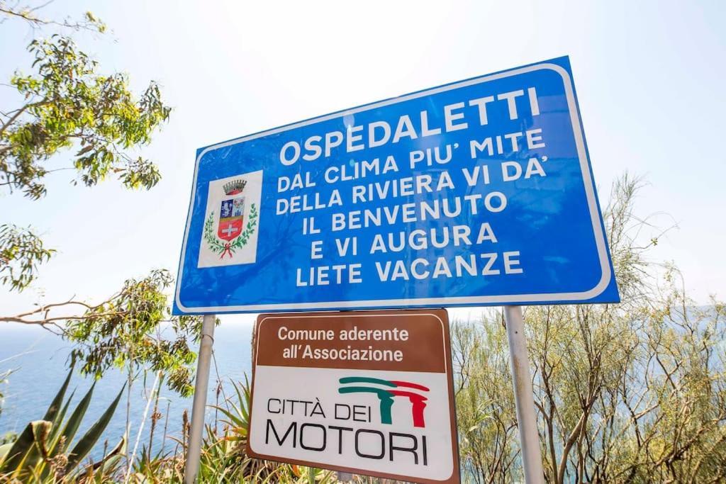 Il Grande Blu - Vista Panoramica Sul Golfo Leilighet Ospedaletti Eksteriør bilde